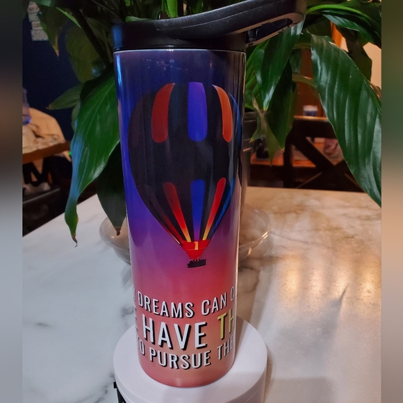Pursue Your Dreams Hot Air Balloon  20oz Tumbler with duo lids 🎉sale - Picture 5 of 14